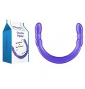 SC-761 Фаллоимитатор двойной фиолет.