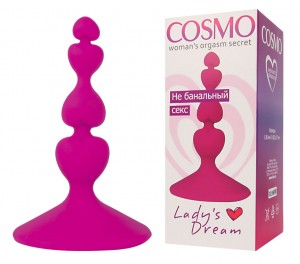 ЕК CSM 23028 ВТУЛКА АНАЛЬНАЯ цвет розовый, L 80 мм D 10-21-17 мм 