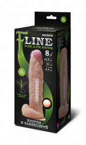 585603 Фаллоимитатор неоскин на присоске FLEX & FIX SISTEM			