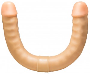 241100 Фаллоимитатор двусторонний телесный в ламинате			