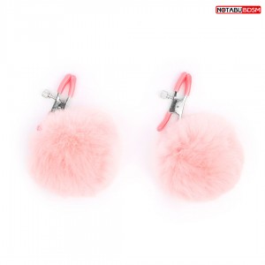 ЕК 80605 NTB ЗАЖИМЫ ДЛЯ СОСКОВ С ПУШКОМ цвет розовый