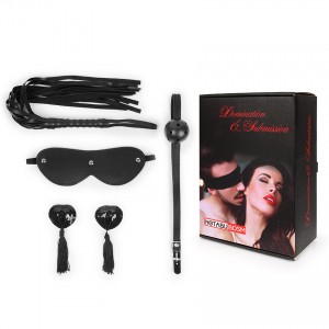 ЕК 80610 NTB НАБОР маска, кляп, пэстисы, плётка цвет чёрный