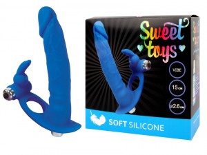 ЕК 40172-2 ST ВИБРОМАССАЖЁР L 150 мм D 26 мм, цвет синий