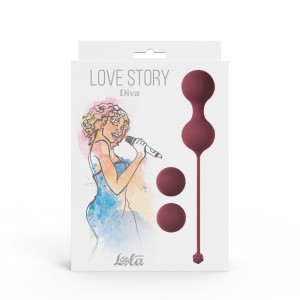 МС 3012-02lola Набор вагинальных шариков Love Story Diva Wine Red 			