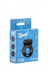 МС 0114-82Lola Эрекционное кольцо с вибрацией Rings Axle-pin black 			