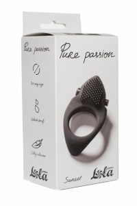 МС 1302-01lola Эрекционное виброкольцо Pure Passion Sunset black 		