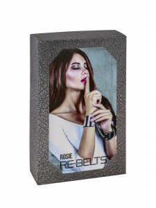 МС 7733 rebelts Наручники черные с зеркальным элементом Rosie Black 			