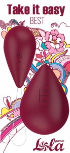 МС 9021-01lola Виброяйцо с пультом управления Take it Easy Best Wine Red 			