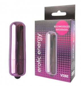 ЕК 10185 EE ВИБРАТОР МИНИ ПУЛЯ цвет фиолетовый L 55 мм D 17 мм  