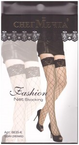 6635 Чулки сетка черн.